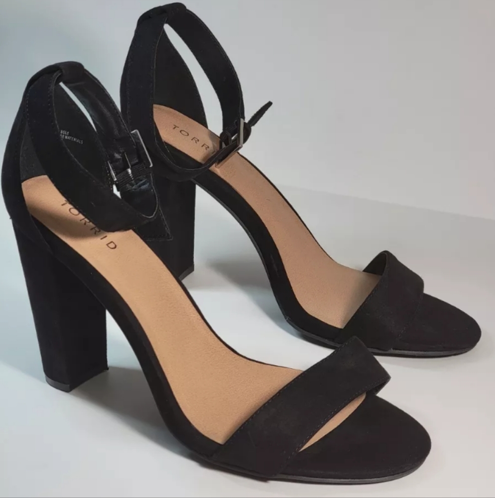 TORRID open toe ankle strap heels 10 Wide